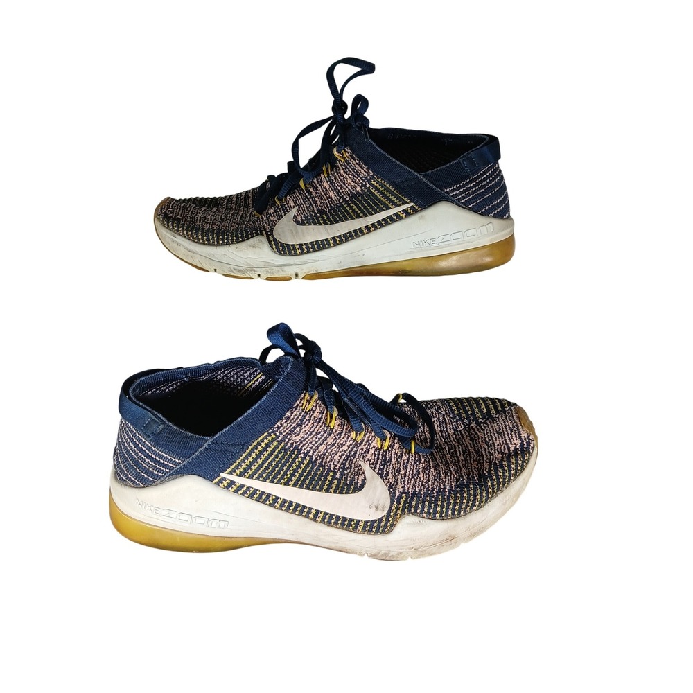 Nike Zoom Fly 3 Mens Running Shoes Flyknit Blue Pink Yellow Sz‎ 7